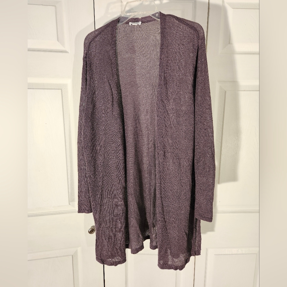 Sx XL J Jill linen open cardigan